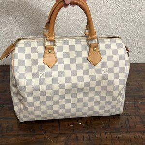 LV speedy 30 azur with lock and key